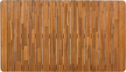 Christopher Knight Home Peggy 63" Farmhouse Patio Acacia Wood Dining Table, Indoor and Outdoor Dining Room Table for 6 Persons, Rectangular Dining Table for Backyard/Garden, Teak Brown