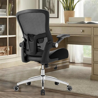 Big and Tall Office Chair, 400lbs Ergonomic Desk Chair with Wide 3D Modeling Foam Seat Cushion Mesh Computer Chair with Lumbar Support, Heavy Duty Executive Task Chair for Home Office, Black