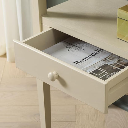 SAFAVIEH Home Collection Araminta Sand 2 Lower Drawer Console Table for Entryway, Living Room, Foyer