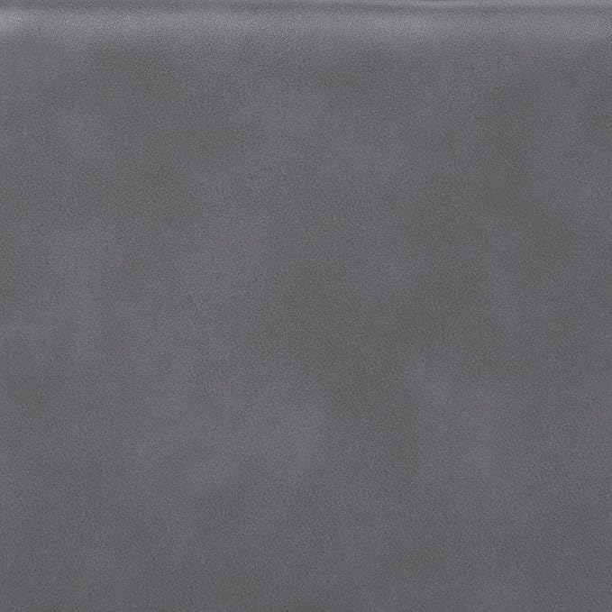 SIMPLIHOME Hamilton 48 inch Wide Transitional Rectangle Storage Ottoman in Stone Grey Vegan Faux Leather, Assembled, For the Living Room, Entryway and Family Room