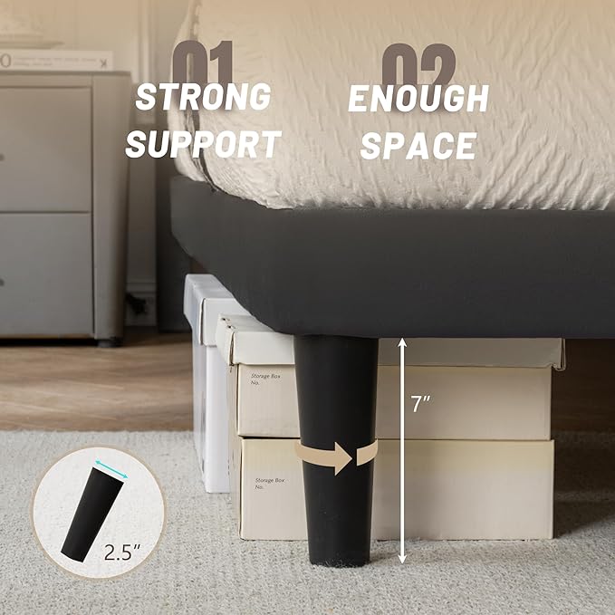 Queen Size Platform Bed Frame with Velvet Upholstered Headboard and Sturdy Wooden Slats Support,Mattress Foundation，Easy Assembly, No Box Spring Needed,Slip Resistant (Black, Queen)