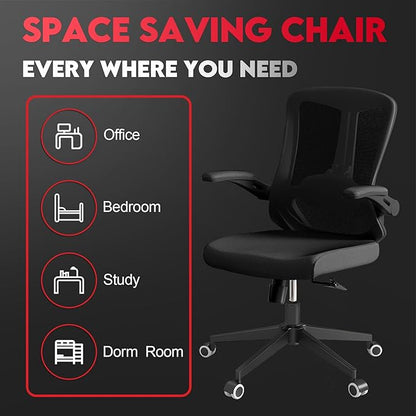 Ergonomic Office Chair - 400LB Comfy Desk Chairs with Adjustable Headrest and Lumbar Back Support, Mesh Computer Chairs with Wheels and Arms for Home Office, Study, Bedroom and Dorm (03black)