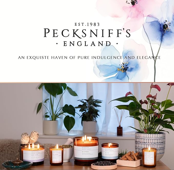 Pecksniff's Amber De-Stress Aroma Therapy Candle | 1 Wick, 184g/6.49oz