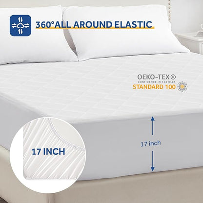 Sealy Heated Mattress Pad Queen Size Single Control for 2 Zones, 9 Heated Settings & 1-9 Hours Auto Shut Off, Luxury Quilted Bed Warmer with ETL Certified, Soft Extra-Cozy Fabric