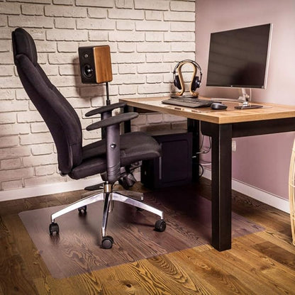 NECAUX Custom Multi-Size 1.5mm Thick Frosted PVC Table Cover Protector - 36 x 60 Inch Dining Room Table Rectangular Vinyl Non-Slip Desk Pad for 5 Foot Coffee Table/Writing Desk