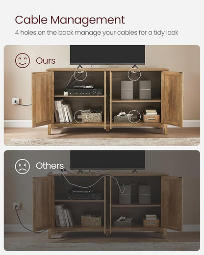 VASAGLE LIRY Collection - Storage Cabinet, Buffet Cabinet, Sideboard, Credenza, with Adjustable Shelves, for Living Room, Entryway, Honey Brown ULSC381T41