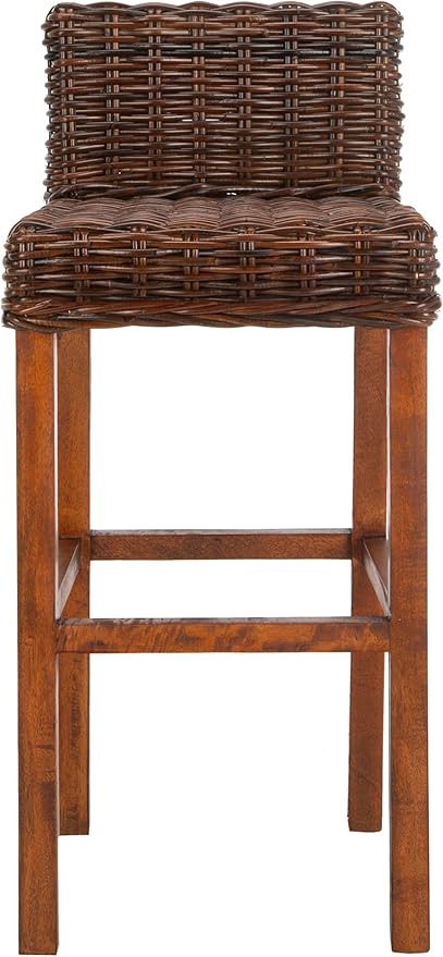 Safavieh Home Collection Cypress Cappuccino Wicker 30-inch Bar Stool