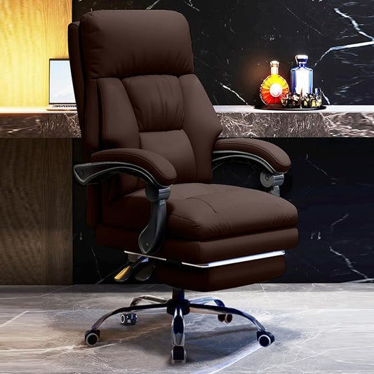 Office Chair with Leg Rest Executive Desk Chairs with Wheels High Back Computer Gaming Chairs Adjustable Reclining Ergonomic Work Chair for Home Office