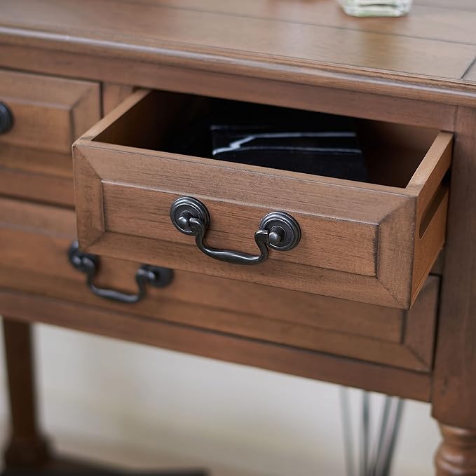SAFAVIEH Home Collection Primrose Brown 3-Drawer Console Table