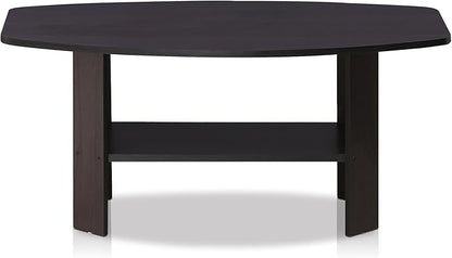 Furinno Simple Design Coffee Table, Dark Walnut