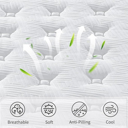 FLEXISPOT Adjustable Bed Frame Base Split King+12-inch Certipur-US Hybrid Mattress with Individual Pocket Spring, Quick Assembly, Massage, Zero Clearance, Whisper Quiet Durable Motor, Zero Gravity
