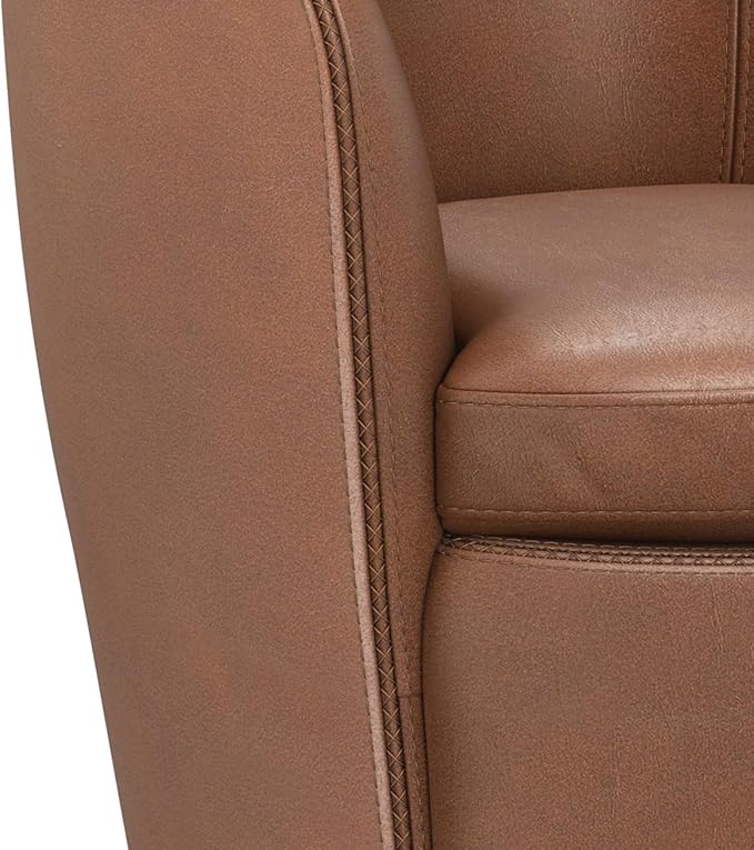 Parker Living Barolo - Vintage Whiskey 100% Italian Leather Swivel Club Chair