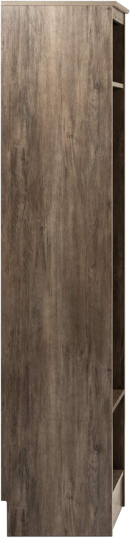Prepac Narrow Coat Rack Freestanding Hall Tree with 3 Hooks, Entryway Furniture for Coat and Shoe Storage, Entryway Organization with an Adjustable Shelf, 14.75"W x 72.5"H x 15.5"D, Drifted Gray