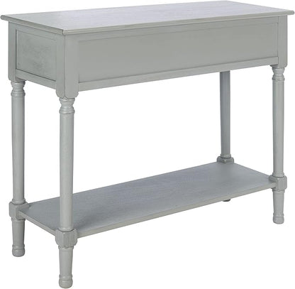 SAFAVIEH Home Collection Tate Distressed Grey 2-Drawer Bottom Shelf Console Table CNS5720C