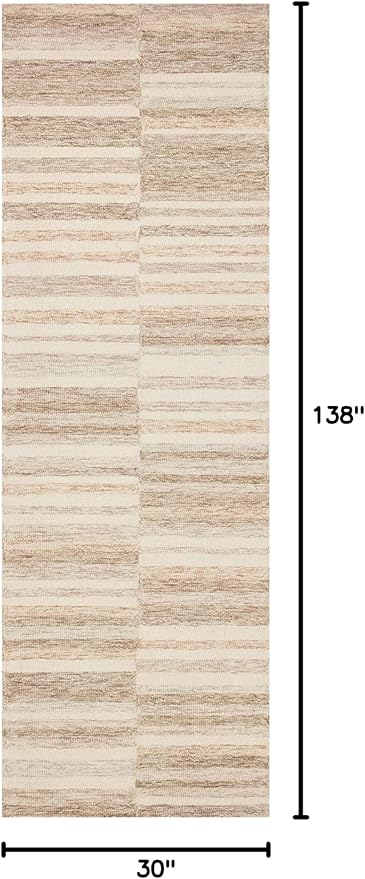 Loloi Chris Loves Julia Chris Collection CHR-03 Ivory/Clay 2'-6'' x 11'-6'', .50" Pile Height, Runner Rug
