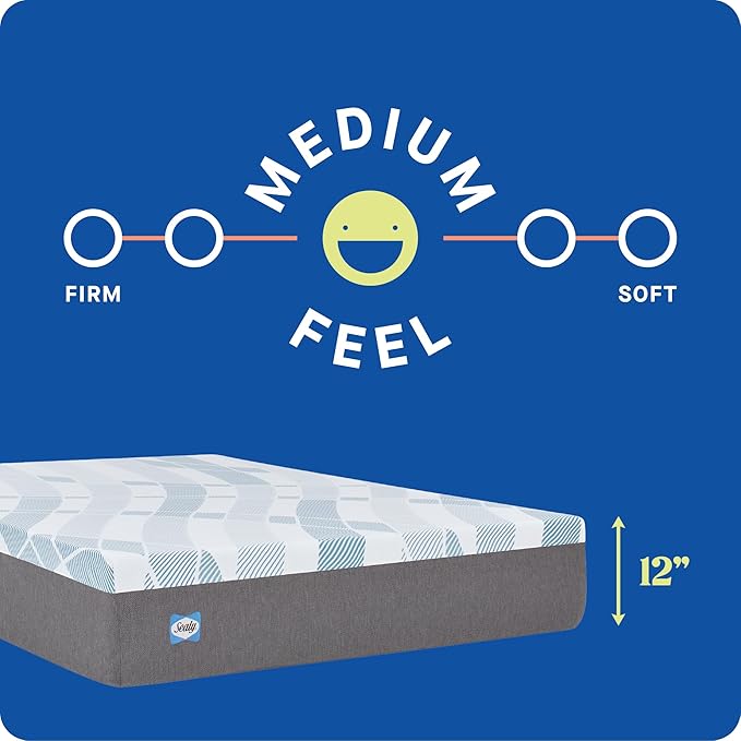 Sealy Dreamlife 12” Hybrid Mattress-in-a-Box, Twin, SealyComfort Gel Memory Foam, SealyResponsive Encased Coils, Surface-Guard Technology