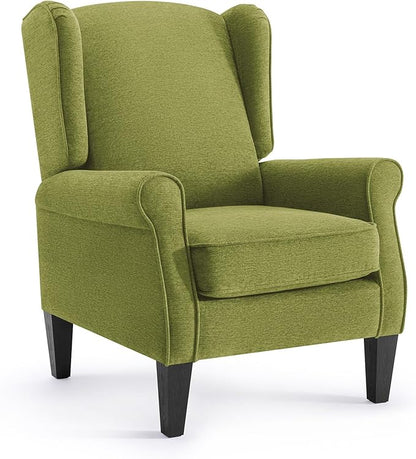 Accent Chair, Modern Living Room Chairs with Wingback, Comfy Upholstered High Back Single Sofa for Bedroom, Mid-Century Reading Armchair Sillas para Sala
