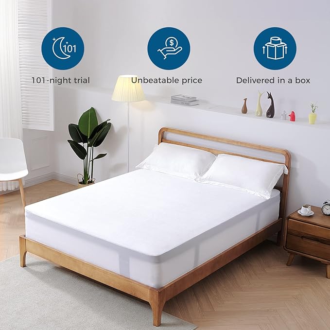 Inofia Full Mattress 12 inch - Hybrid Full Size Mattresses Cool Bed with Waterproof Rayon Mattress Protector Included, Medium Firm Feel, Motion Isolation, 101 Nights Trial