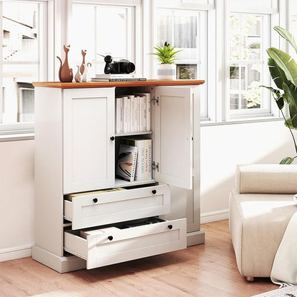 Giantex Buffet Cabinet with Storage, 47.5" Modern Kitchen Sideboard w/3 Doors, 2 Large Drawers, Removable Shelf, Accent Furniture for Coffee Bar Dining Living Room Entryway
