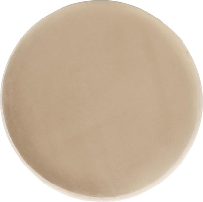 SAFAVIEH Home Collection Naref Tan Brown Velvet Round Ottoman