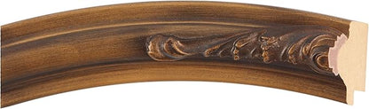 OVALCREST Oval Beveled Wall Mirror for Home Decor - Florence Style - Sunset Gold - 32" x 26"