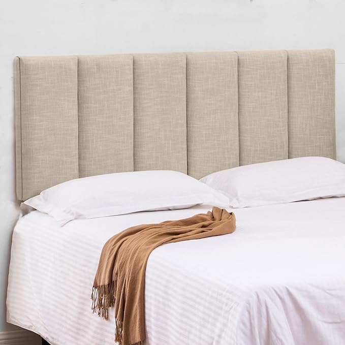 HAOBO Home Upholstered Headboards Foldable Queen/Full Linen Panels with Height Adjustments