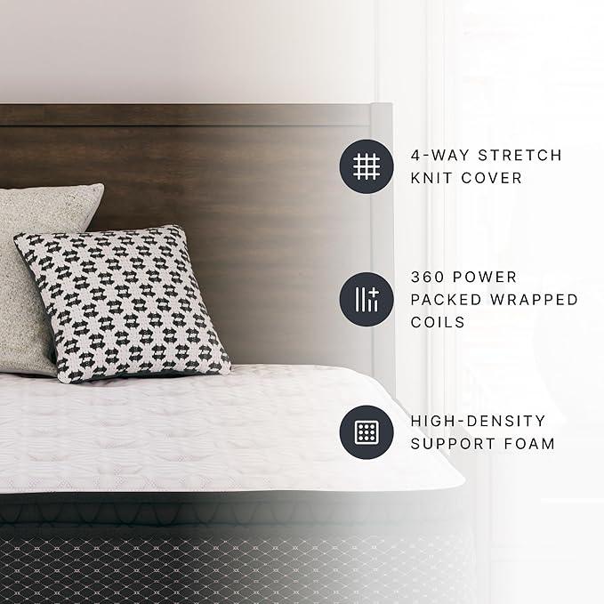 Signature Design by Ashley Limited Edition Pillow Top 13 " Pillow Top Hybrid Mattress with Gel Memory Foam and Edge Support for Cool Sleep and Pressure Relief, Full, Fiberglass Free, Mattress In A Box