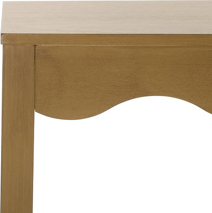 SAFAVIEH Home Collection Lilith Farmhouse French Country Desert Brown Wavy Console Table for Entryway, Living Room, Foyer