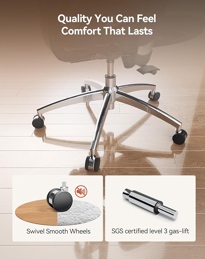 SIHOO M57 Ergonomic Office Chair with 3 Way Armrests Lumbar Support and Adjustable Headrest High Back Tilt Function Grey