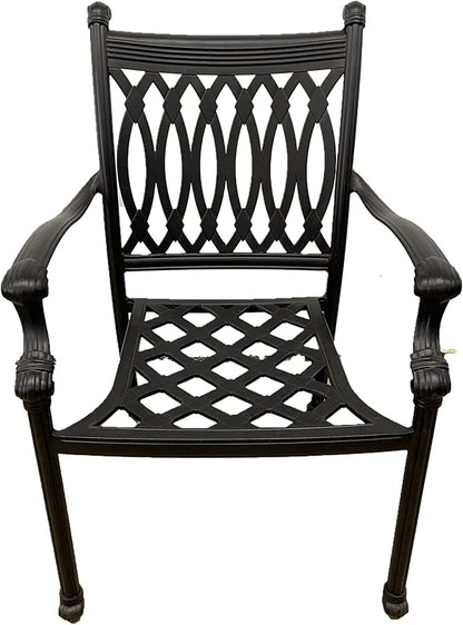 Patioland Grand Tuscany Outdoor Cast Aluminum Powder Coated 11-Piece Dining Set with Extendable 48X132 Table (with 10 Regular Chairs)
