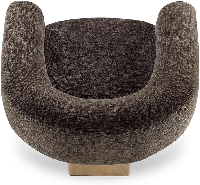 CHERS Mid-Century Modern Accent Chair, Upholstered Vintage Living Room Chairs with Wood Legs, Luxury Velvet Fabric Green Accent Chair Comfy Lounge Armchair for Reading Nook, Bedroom, Office (Espresso)