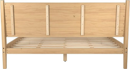 Camaflexi Mid-Century Panel Bed - King Size - Scandinavian Oak Finish