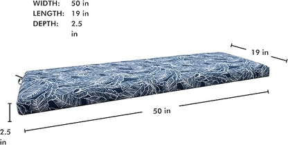 Tommy Bahama Bench Cushion, 50" X 19" X 2.5", Pacific Zaffre