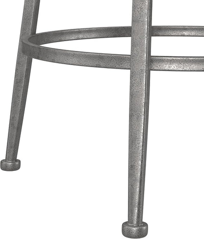 Hillsdale Stewart Indoor/Outdoor Swivel Counter Height Stool, Aged Pewter