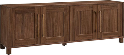 Henn&Hart Rectangular TV Stand for TV's up to 80" in Walnut, TV Stands for the Living Room