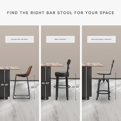 Signature Design by Ashley Ralene Counter Height Bar Stool, Medium Brown