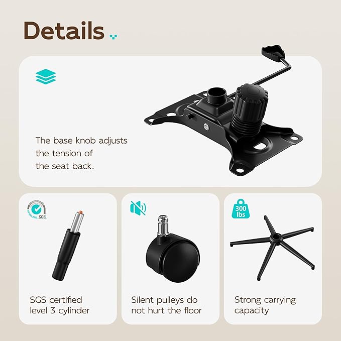 Black Leather Desk Chair with Wheels,Triple-Layers Thicken Wide Seat Height Adjustable,Mid Back,Desk Chair Comfy for Home,Office