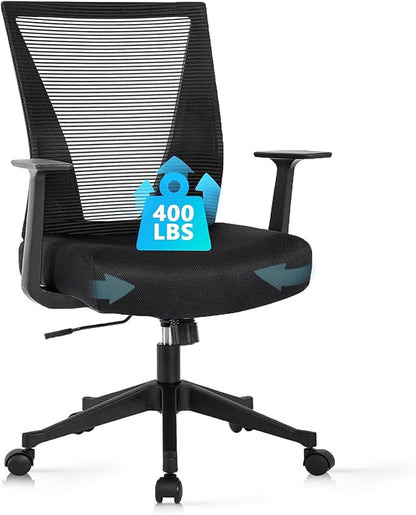 CLATINA Home Office Chair Ergonomic Desk Chair Mesh Computer Chairs with Armrests Executive Rolling Wheels Swivel Heavy Duty Chairs Office, Home 1 Pack