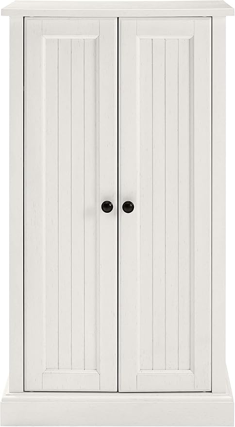 Crosley Furniture Seaside Accent Storage Cabinet, Bar, Buffet for Kitchen, Living Room, or Entryway, White