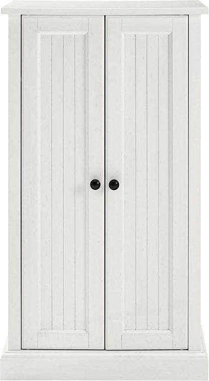 Crosley Furniture Seaside Accent Storage Cabinet, Bar, Buffet for Kitchen, Living Room, or Entryway, White