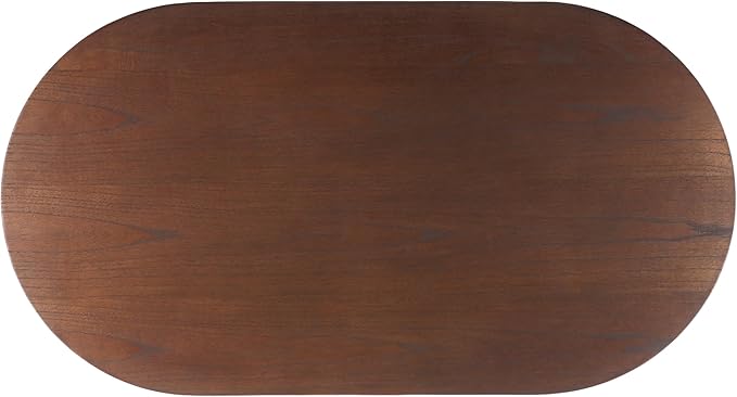 SAFAVIEH Couture Collection Barnard Walnut Oval Solid Wood Coffee Table