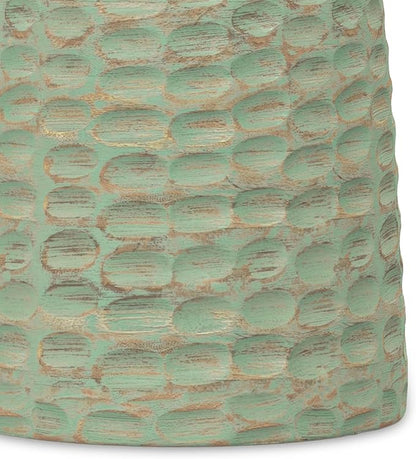 SIMPLIHOME Boyd 13-inch Wide Solid Mango End Table in Green Wash, Contemporary-Style Accent Table for Living Room, Bedroom, or Family Room, Assembled