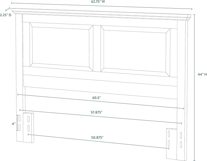 Glenwillow Home Arcadia Panel Headboard in Classic Cherry - Twin Size