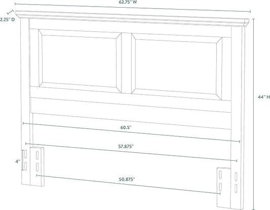 Glenwillow Home Arcadia Panel Headboard in Classic Cherry - Twin Size