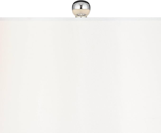 Possini Euro Design Pablo Modern Table Lamp 27" Tall Swirling Multi Color Blue Hand Blown Art Glass Metal White Tapered Drum Shade Decor for Living Room Bedroom House Bedside Home (Color May Vary)