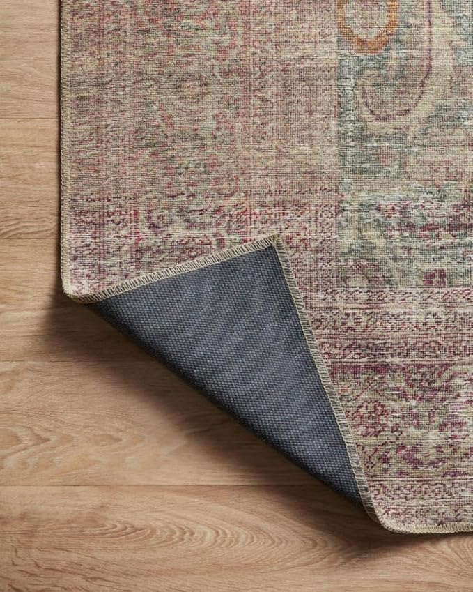 Loloi Amber Lewis Georgie Collection GER-03 Jade/Sunset 5'-0" x 7'-6", .19" Pile Height, Area Rug