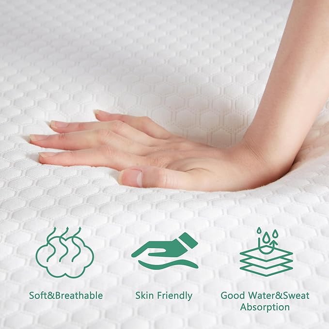 VECELO Charcoal Infused Memory Foam Full Mattress 8 Inch, Medium Firm Full Size Bed Mattress with Washable Cover for Full Bed Frame, Pressure Relieve, Fresh Cooling Comfort