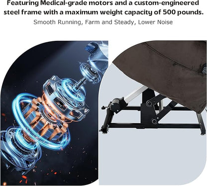 Big Man Recliner 500lbs Power Lift Recliner Chair for Big Tall Elderly Adults Oversized Lay Flat Lift Recliner with Extended Footrest,Heat Massage,Flip Arm Storage Cup Holders,USB Type C
