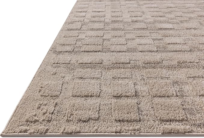 Loloi Amber Lewis Monty Collection MOT-06 Pebble/Beige 7'-10" x 10', .50" Pile Height, Area Rug