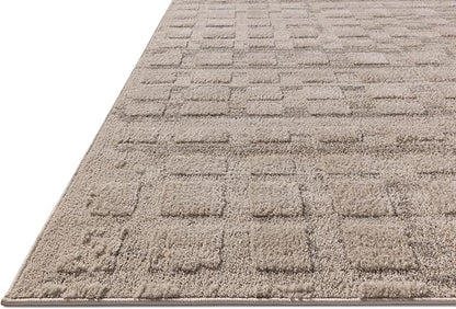 Loloi Amber Lewis Monty Collection MOT-06 Pebble/Beige 2'-7" x 8'-0" Runner Rug